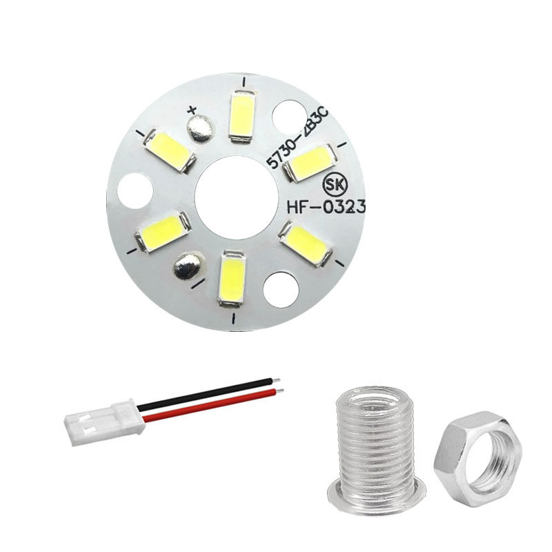 led灯板圆形贴片灯珠高亮水晶灯筒灯改造光源板吊灯配件3w5w5730