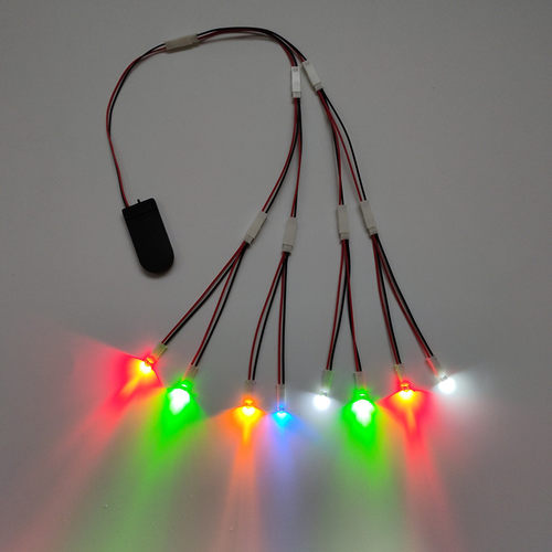 多头草帽灯组合4-6V通用5mm直径多头双头灯5DIY手工模型装饰照明