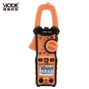 胜利钳形电流表高精度数字钳形表交直流600A钳形万用表电工VC606E
