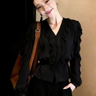 气质女装 独特漂亮超好看上衣女2026年春季 设计感小众时尚 法式 新款