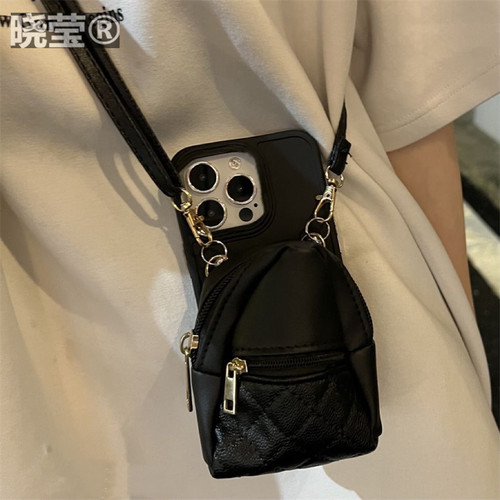 小香风适用vivoy100i手机壳y36i/y35零钱包x100/x90斜挎背带x80/x60挂绳y100/x100卡包s17/s18pro镜头全包