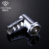 返必克洗衣机防臭地漏专用接头防溢水三通烘干机全铜接头防返水