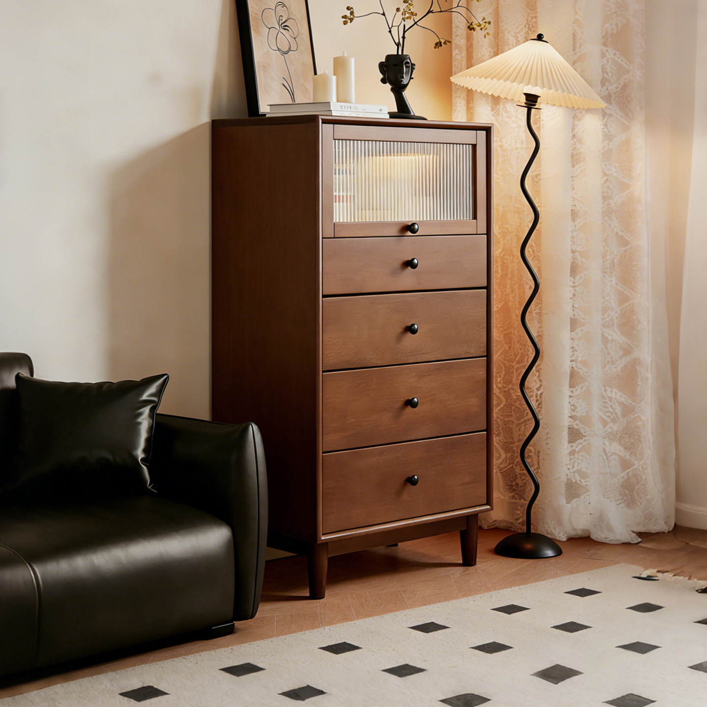 家逸斗柜卧室床尾柜实木五斗柜客厅抽屉柜复古靠墙大容量储藏柜子,住宅家具,斗柜,淘宝优惠券,粉丝福利购,淘宝优惠卷