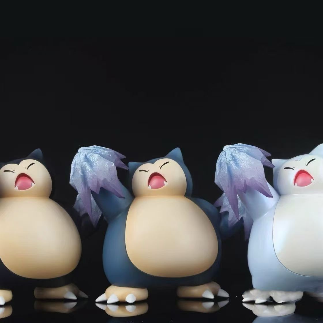 卡比兽黑色蓝色雪色手办模型