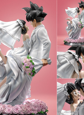 七龙珠手办UMY悟空一生gk悟空&琪琪婚礼雕像模型摆件结婚礼物