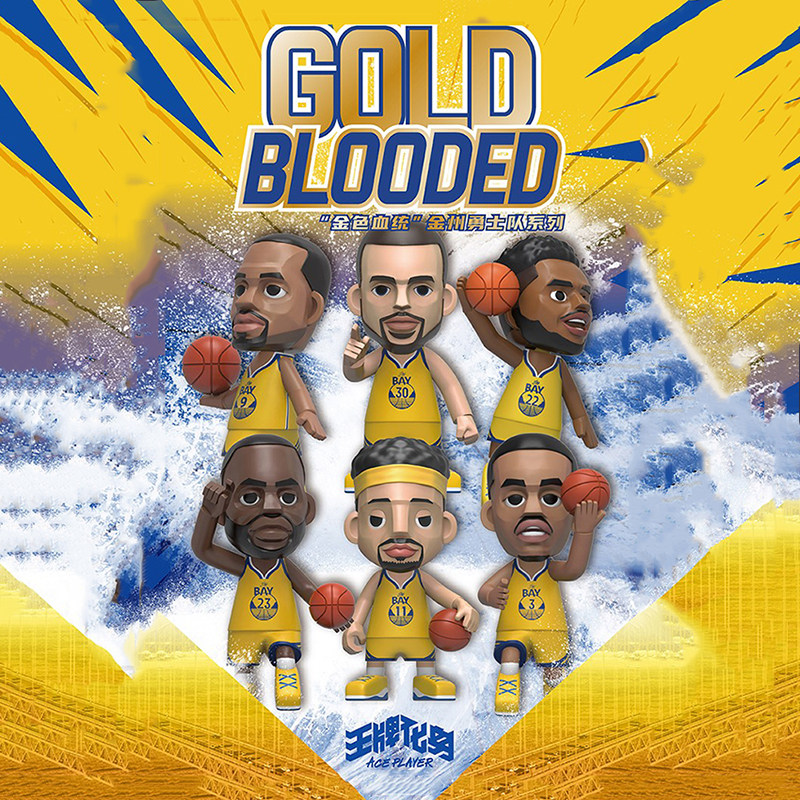 王牌化身金州勇士盲盒nba球星库里汤普森维金斯男孩玩具生日礼物