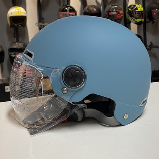 野马头盔电动车夏季 女士女生头灰 春秋电瓶车头盔半盔男生男士