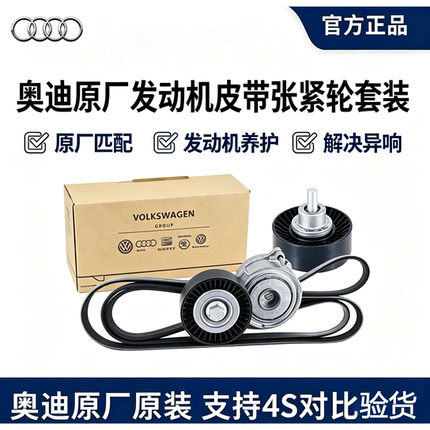 适用奥迪A4LA6LQ5Q7A8原厂发电机皮带轮发动机发电机皮带张紧轮器
