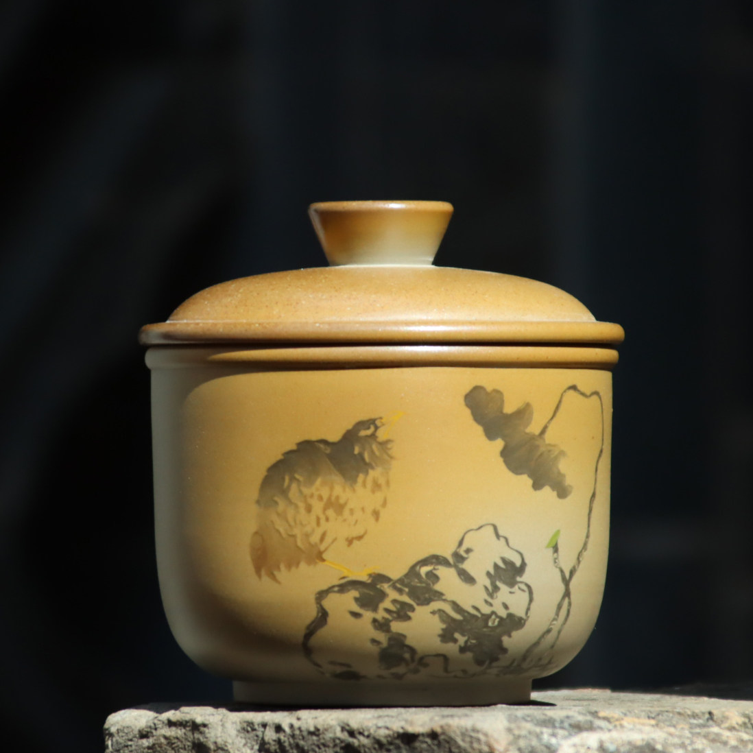 云南建水紫陶茶叶罐柴烧白泥陶瓷普洱桌面茶具复古家用全手工执尘