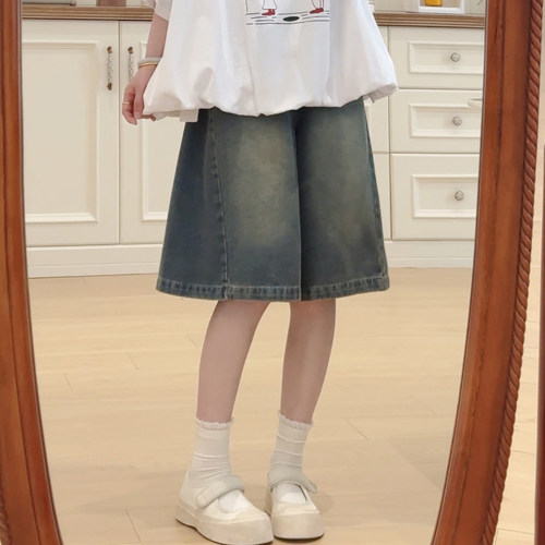 C5984松紧腰牛仔中裤