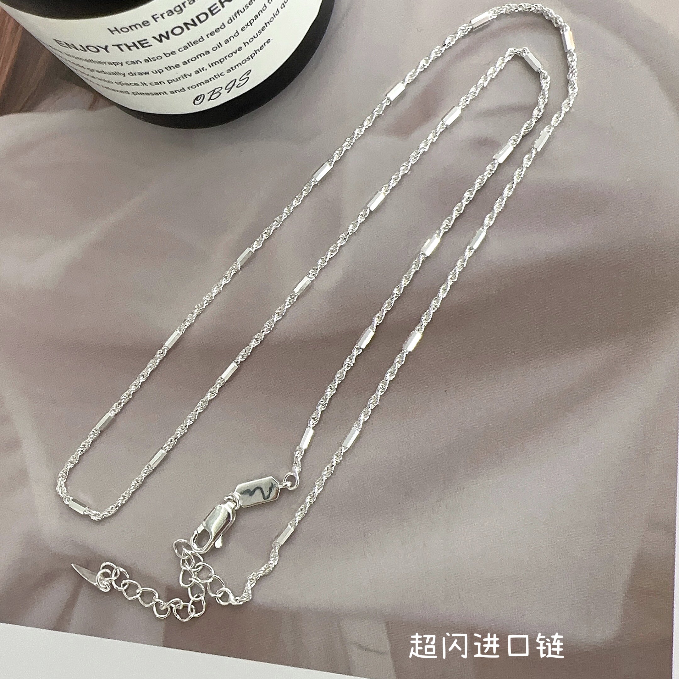 s925纯银项链女轻奢简约精致