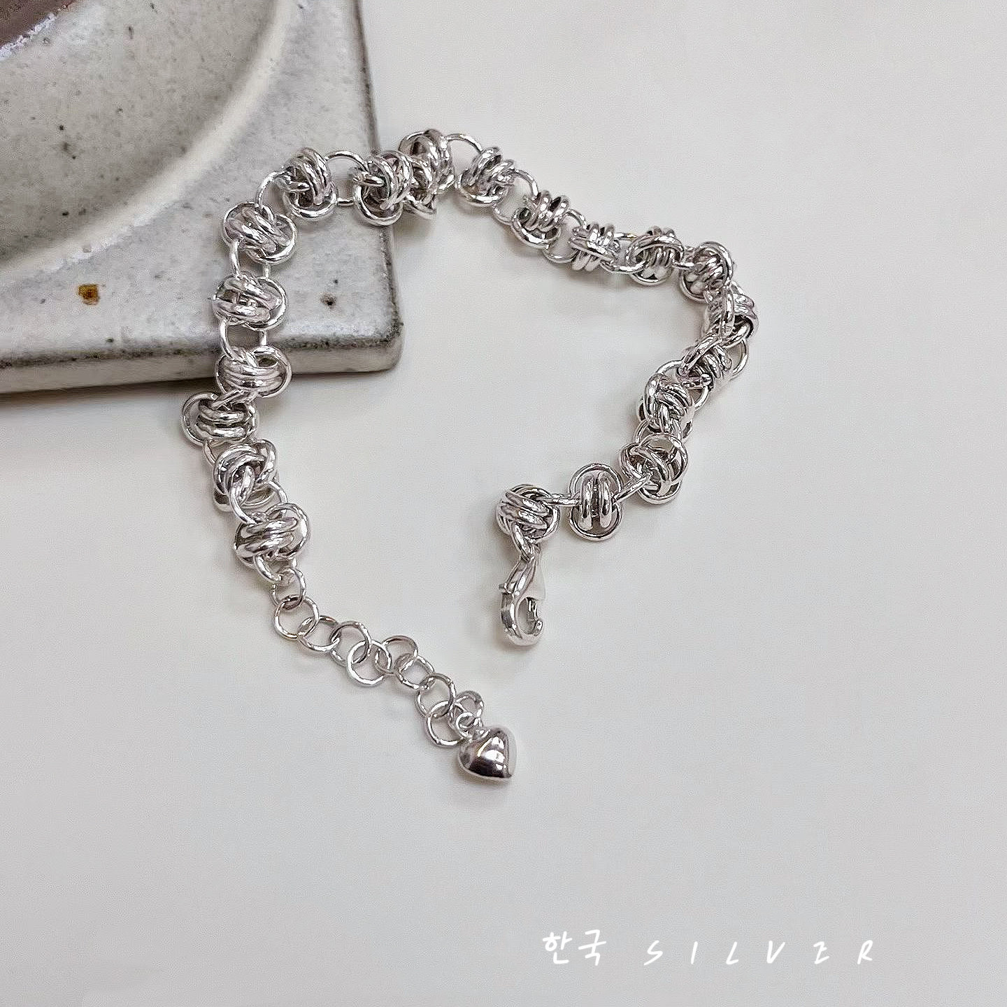 韩国原单S925纯银复古做旧手链女个性百搭手饰新款轻奢小众礼物潮