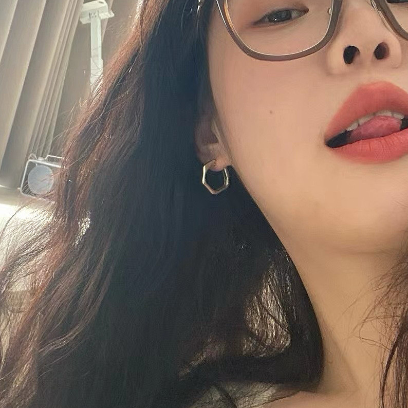 韩代S925纯银不规则素圈耳环耳扣小众设计高级感耳圈耳饰女气质潮