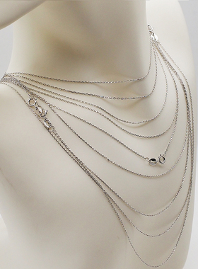 丰泽西男女925银万能简约素链