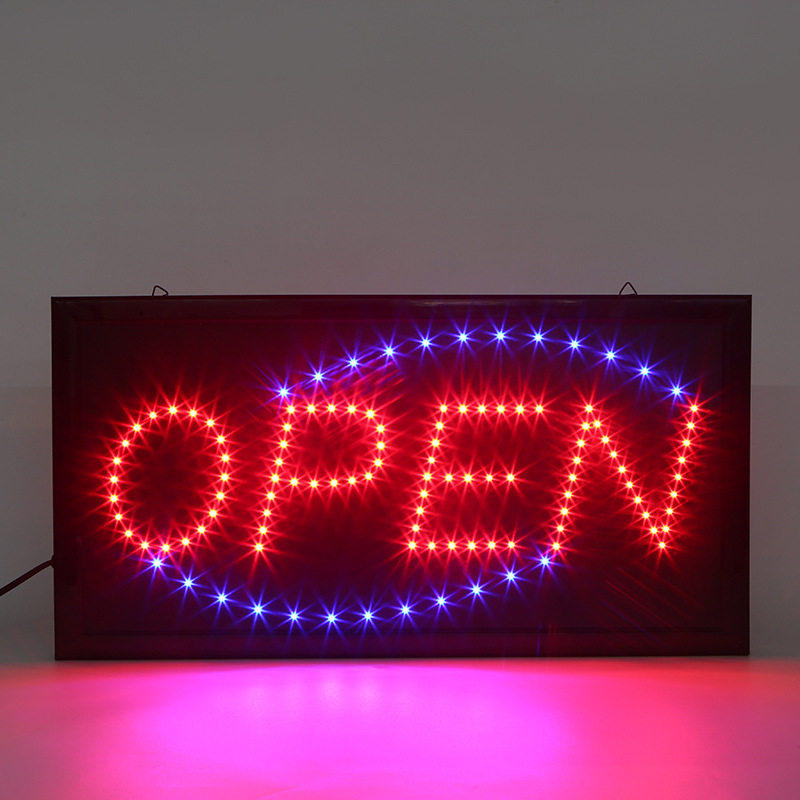 店铺橱窗LED广告标识牌OPEN发光字灯牌户外挂墙展示牌高亮防水