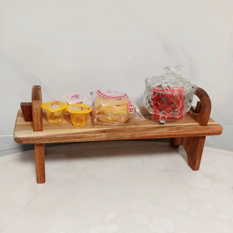 相思木调料摆台可拆卸木质装饰把手零食台面简易安装橱柜甜品台