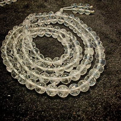 西藏天然白水晶108颗项链带棉晶男女款简山南水晶喜马拉雅矿直发