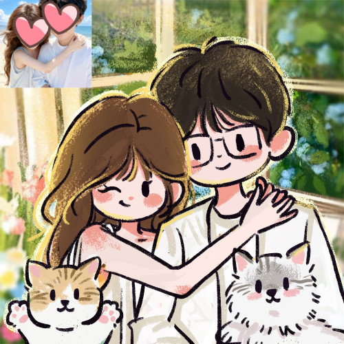 newmasus手绘头像定制照片转漫画