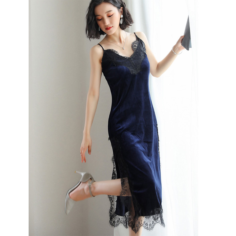 法式复古风喜宝同款吊带连衣裙女