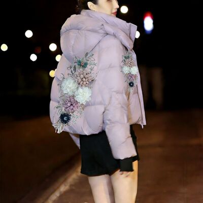 反季清仓紫泡短款连帽棉服26新款冬装加厚面包保暖棉衣外套棉袄