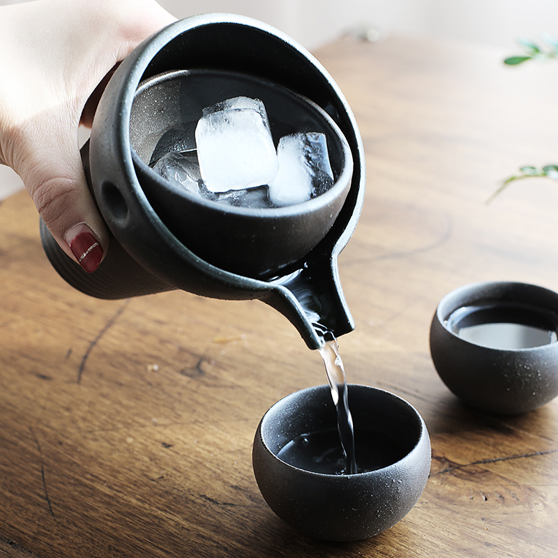 日本冰酒壶清酒酒具套装冷酒器创意陶瓷分离白酒小酒杯
