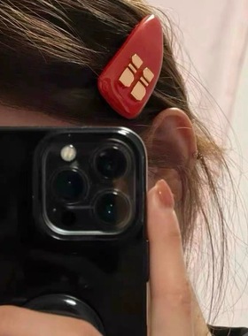 25秋冬新款面包三角形发夹刘海侧边夹女扁平椭圆面包夹弹簧夹