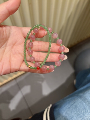 2026年新款紫马粉碧玉手链女高级感轻奢小众设计感手串女