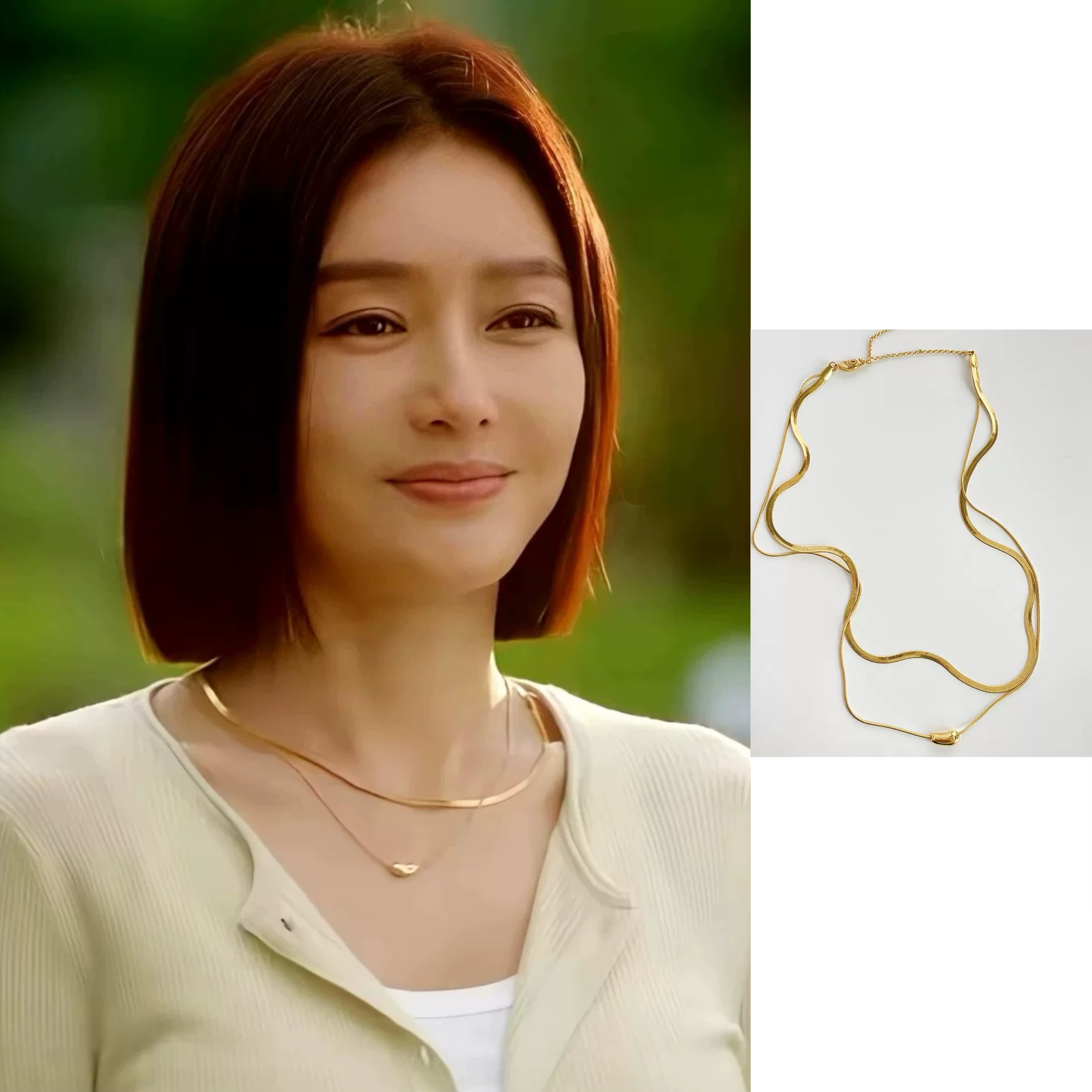 亦舞之城秦岚谭思婷同款双层叠戴豆豆项链小众设计感轻奢2025颈链