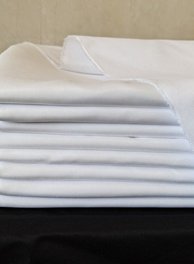 白布拍照背景布白色桌布影子剧投影幕布涂鸦画布涤纶纯色防尘布料