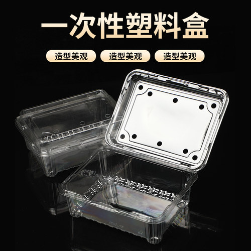 超市一次性长方形水果打包盒