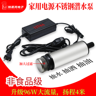 220V电源款抽水泵抽液体手持泵抽水泵换水泵不锈钢潜水泵饮料灌装