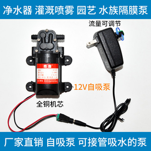 12v自吸泵隔膜高压洗车增压专用220V抽小水泵自吸式 直流微型水泵
