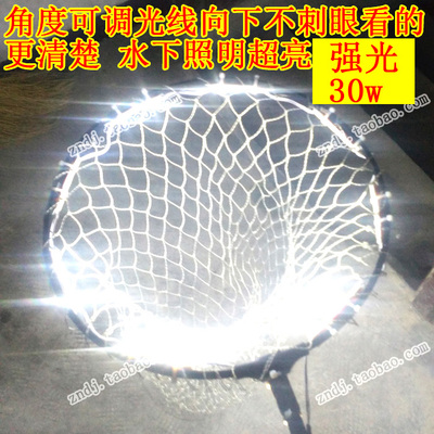 接12v伏夹电瓶led防水照明抄网