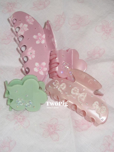 emijay同款甜美温柔蝴蝶结抓夹