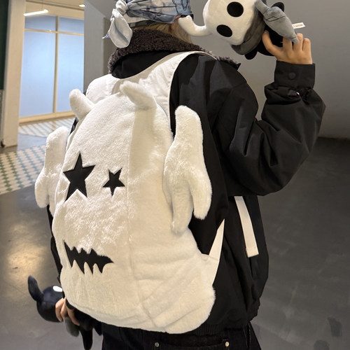 梁拌泡菜LBPC幽灵双肩包学生书包男女同款高中生大学生背包可爱