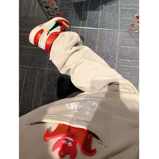 男女百搭oversize嘻哈街舞长裤 街头休闲宽松卫裤 美式 梁拌泡菜PC