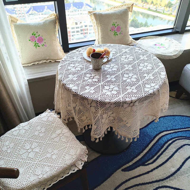 定制米色纯棉桌布正方形圆形餐桌茶几斗柜盖巾台布家居布艺家居,居家布艺,桌布,淘宝优惠券,粉丝福利购,淘宝优惠卷