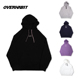 Overhabit军哥同款 男训练宽松加厚纯色印花抽绳篮球连帽卫衣 冬款