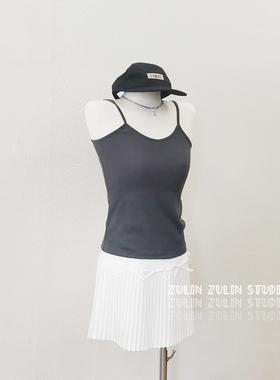 日单GRL吊带背心◆显瘦wan能百搭辣妹健身上衣 H20203