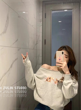 断码清！祖琳家巨显瘦 F21春季宽松毛圈卫衣泡泡袖小天使D10404