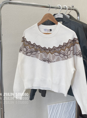 线下专柜高货莉丽家毛衣费尔岛针织衫秋冬宽松套头上衣C20405