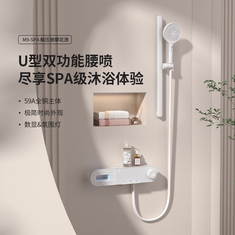 2025新款按摩背喷浴室无顶喷花洒