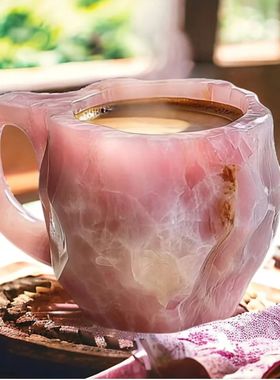 Mineral Crystal Coffee Mugs跨境矿物质杯子装饰品摆件矿石杯子