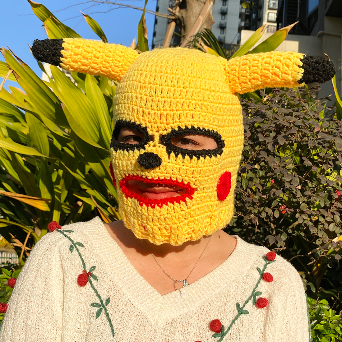 抖音网红史莱克绿帽皮卡丘头套