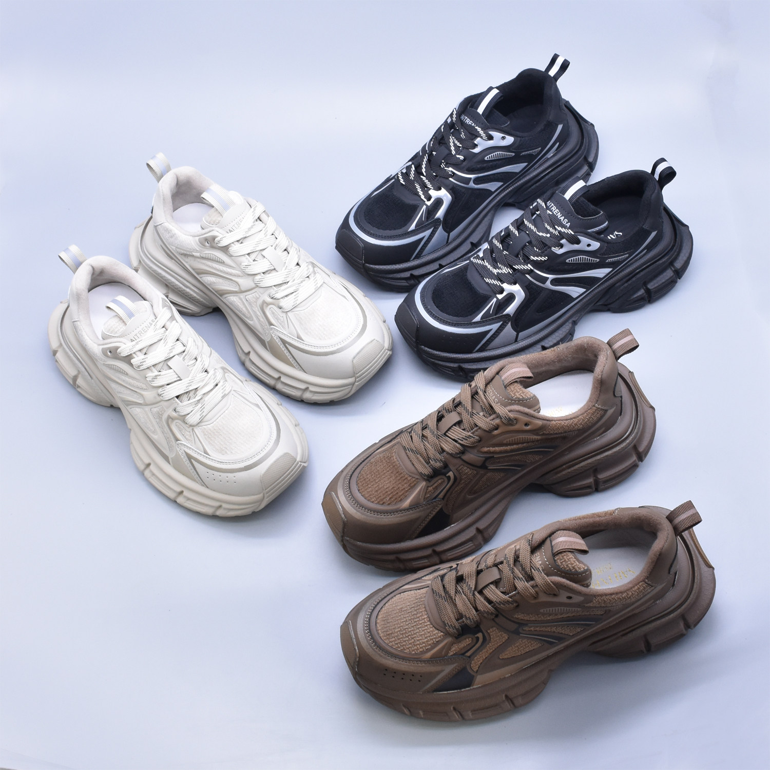 秋冬绒布内衬老爹鞋增高运动青春软底学院休闲鞋防滑百搭松糕鞋潮