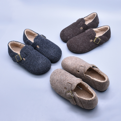 全包灰蓝勃肯鞋女鞋子2025秋冬新款爆款一脚蹬懒人鞋加绒博肯棉鞋