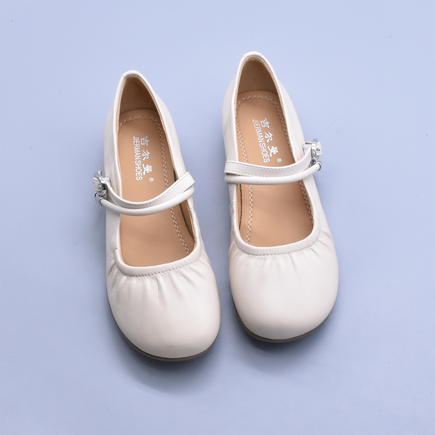 秋季软底女鞋羊皮玛丽珍鞋新款低跟真皮单鞋女包头复古奶奶鞋包邮