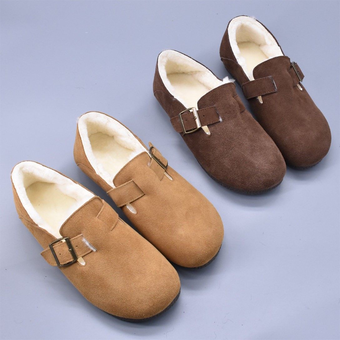 瑕疵处理~秋冬保暖牛皮勃肯鞋真皮舒适休闲经典包头羊毛牛筋软底,女鞋,深口单鞋,淘宝优惠券,粉丝福利购,淘宝优惠卷