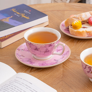 原创轻奢艺术陶瓷咖啡杯碟下午茶花茶生日新婚礼品杯碟礼盒装跨境