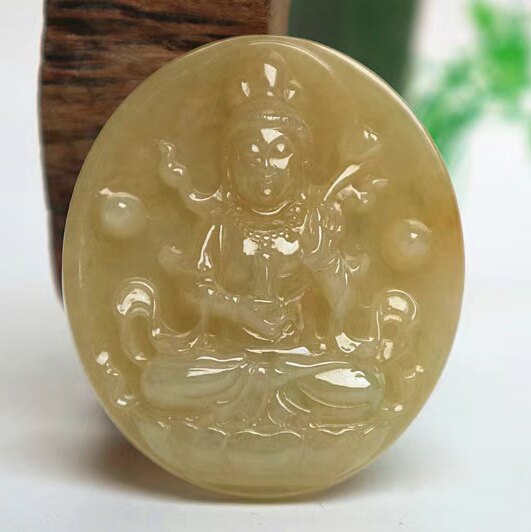 世代好翡翠缅甸黄翡观音